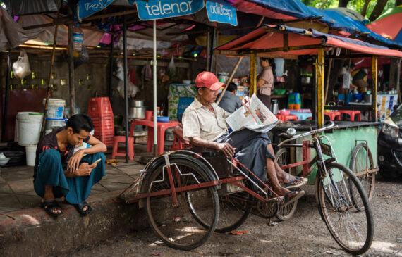 Yangon street market